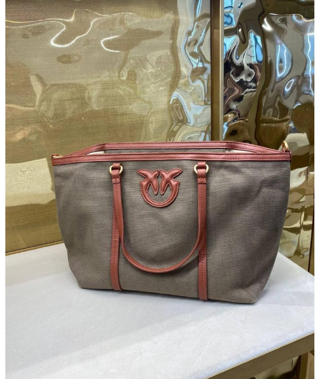 PINKO Хаки сумка тоут, фото 2