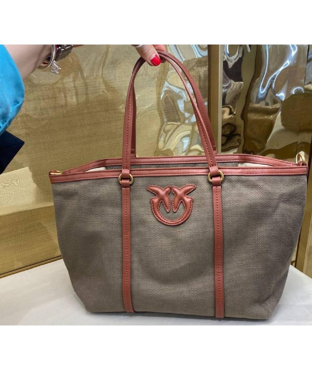 PINKO Хаки сумка тоут, фото 6