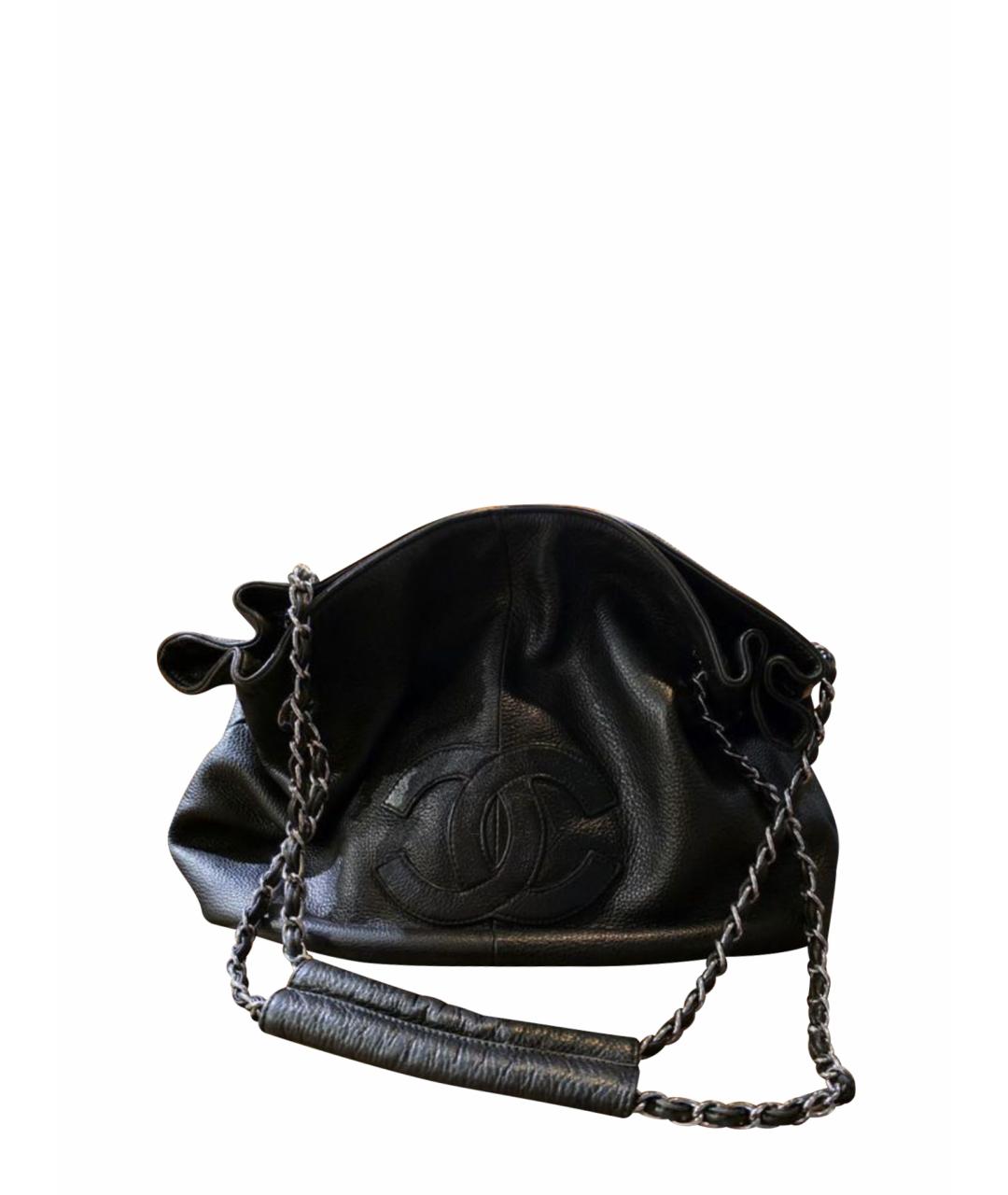 CHANEL Черная кожаная сумка через плечо, фото 1