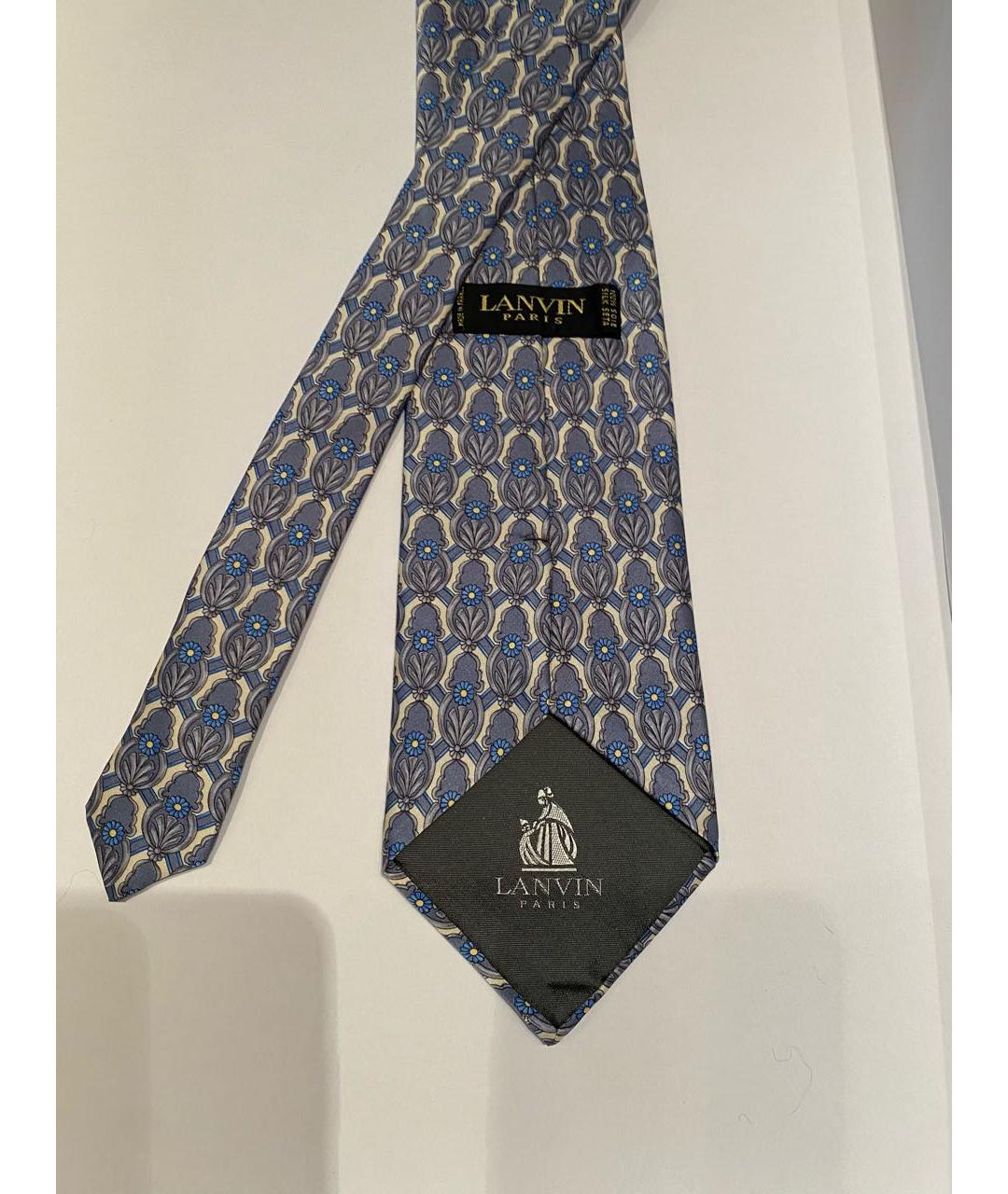 LANVIN Антрацитовый шелковый галстук, фото 3