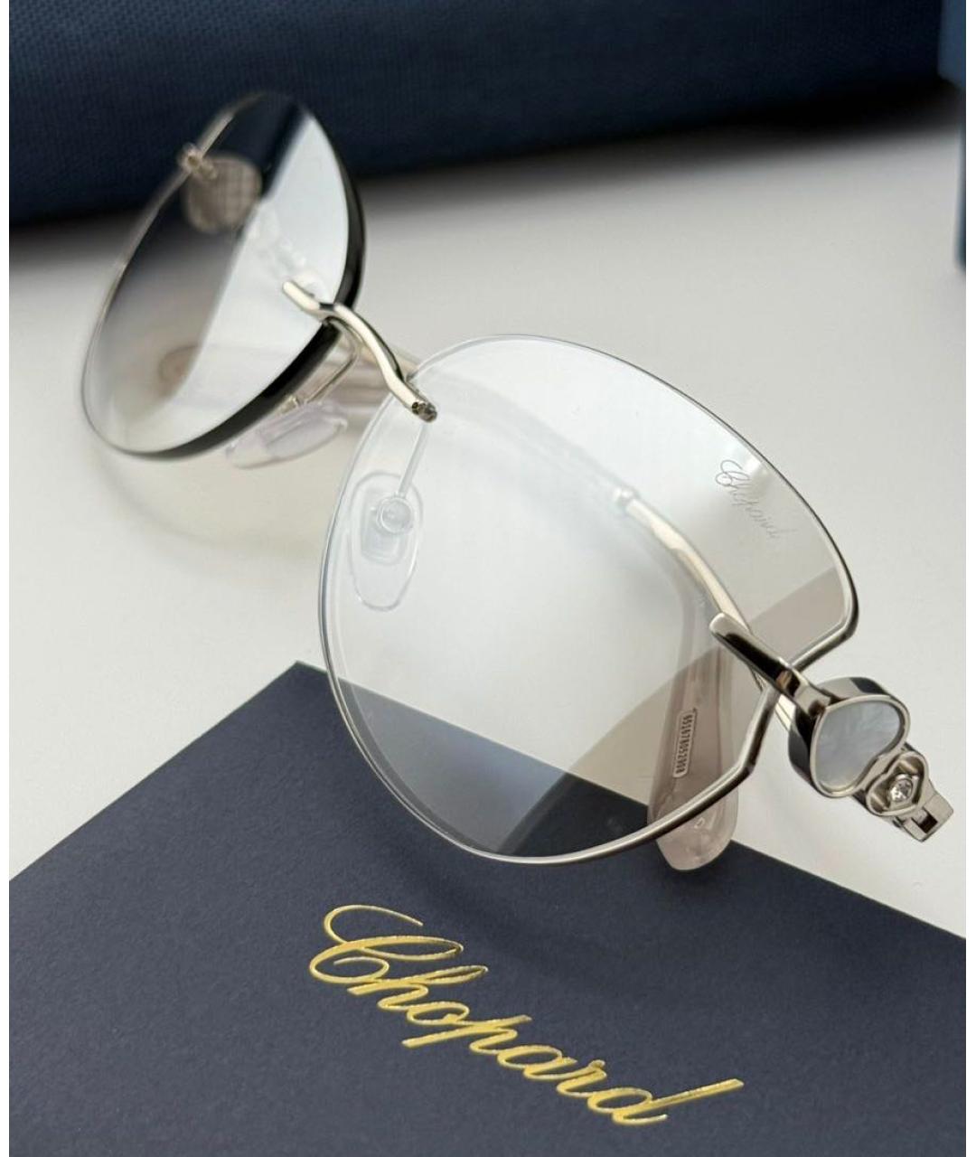 CHOPARD Серебряные металлические солнцезащитные очки, фото 2