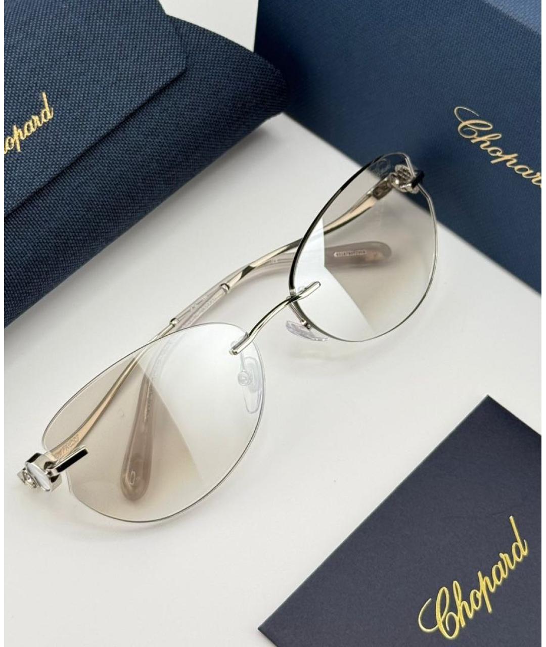 CHOPARD Серебряные металлические солнцезащитные очки, фото 3