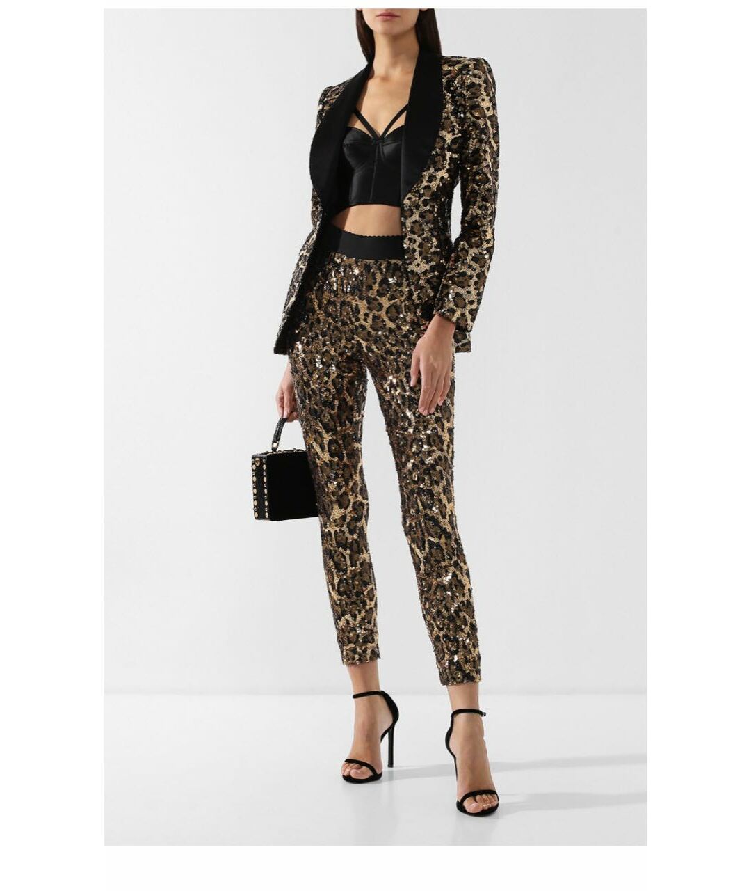 DOLCE&GABBANA Золотые брюки узкие, фото 4