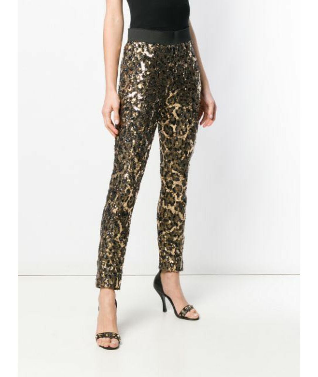 DOLCE&GABBANA Золотые брюки узкие, фото 7