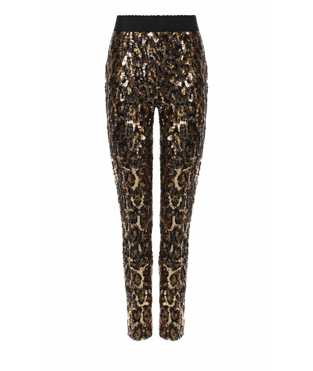DOLCE&GABBANA Золотые брюки узкие, фото 1