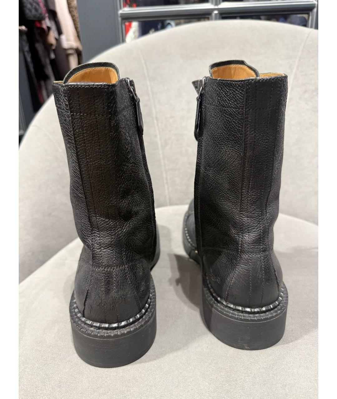 MIU MIU Черные кожаные ботинки, фото 5