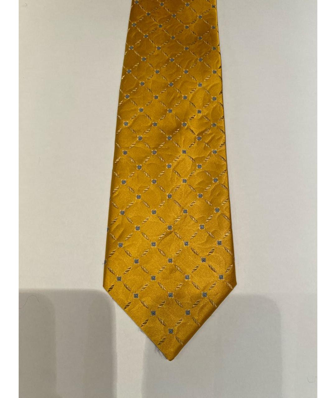 LANVIN Золотой шелковый галстук, фото 5