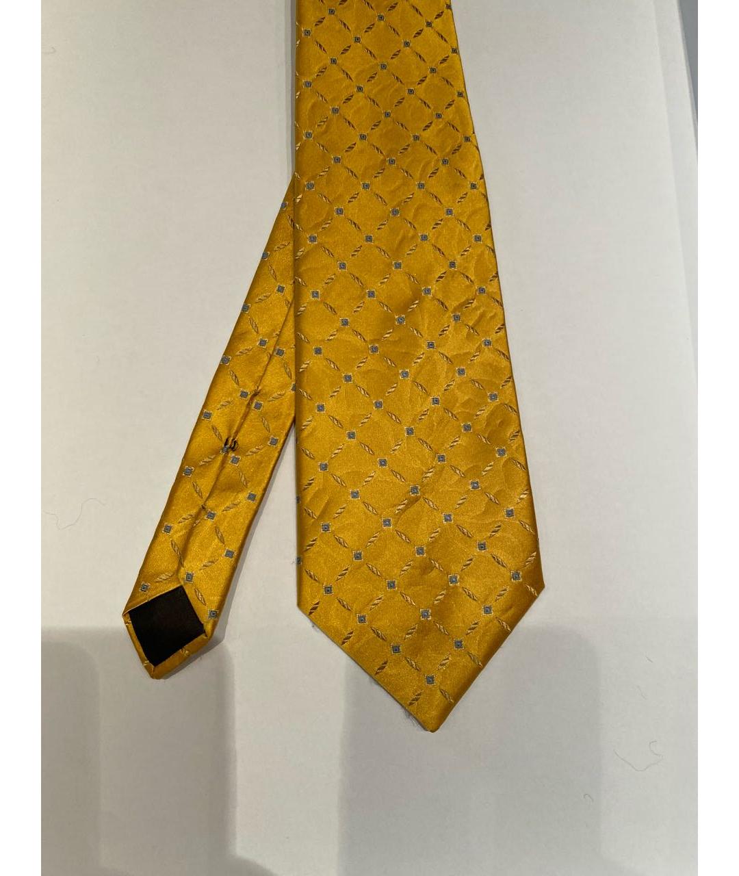 LANVIN Золотой шелковый галстук, фото 2