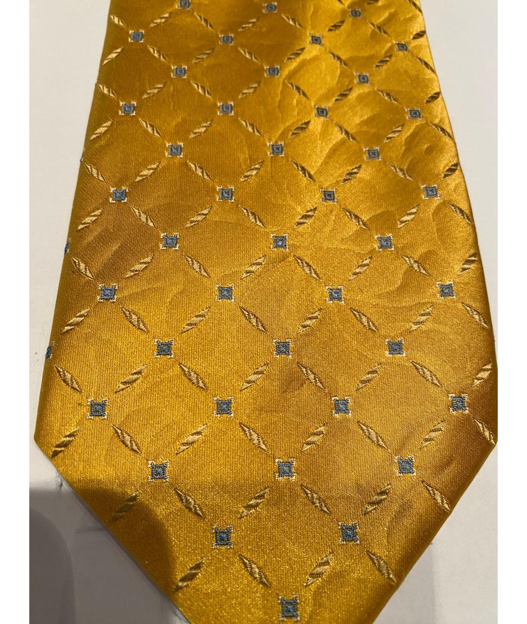 LANVIN Золотой шелковый галстук, фото 4