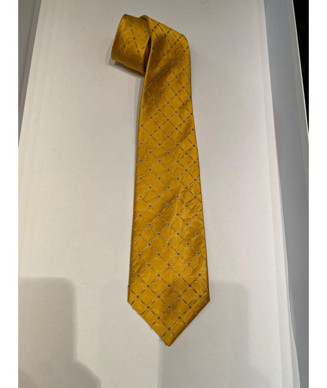 LANVIN Золотой шелковый галстук, фото 6