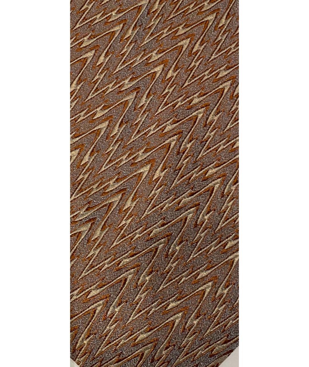 LANVIN Коричневый шелковый галстук, фото 4