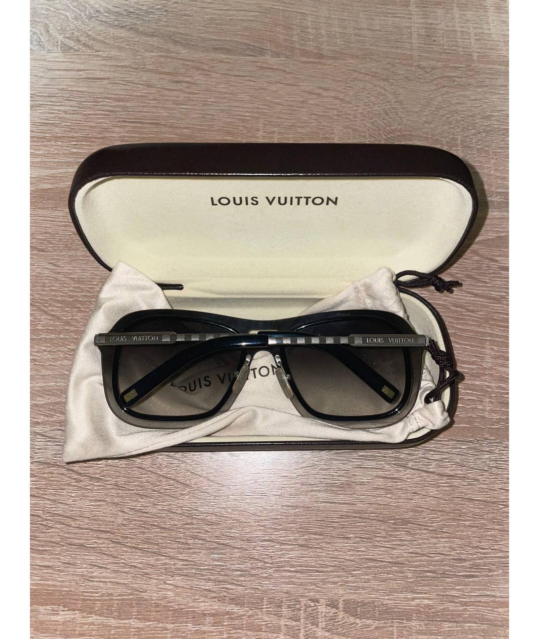 LOUIS VUITTON Черные пластиковые солнцезащитные очки, фото 4