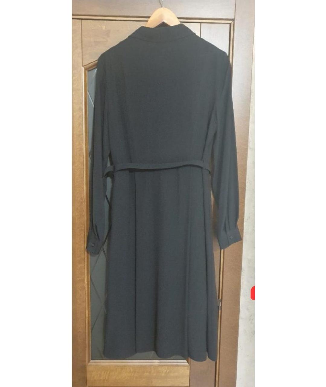 BURBERRY Черное вискозное повседневное платье, фото 2