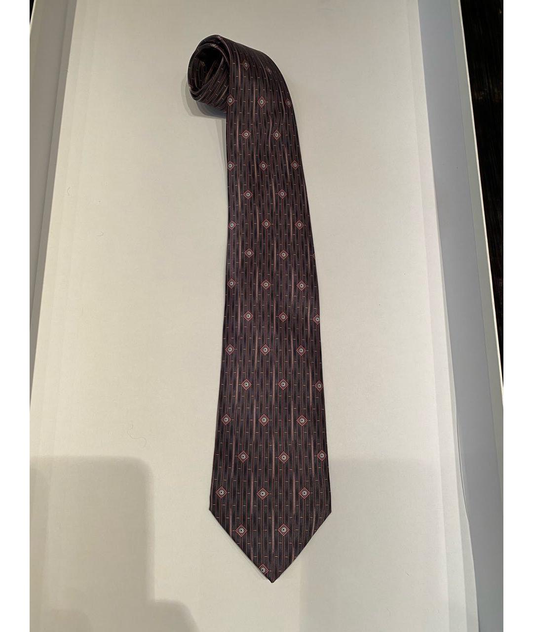 LANVIN Бордовый шелковый галстук, фото 6