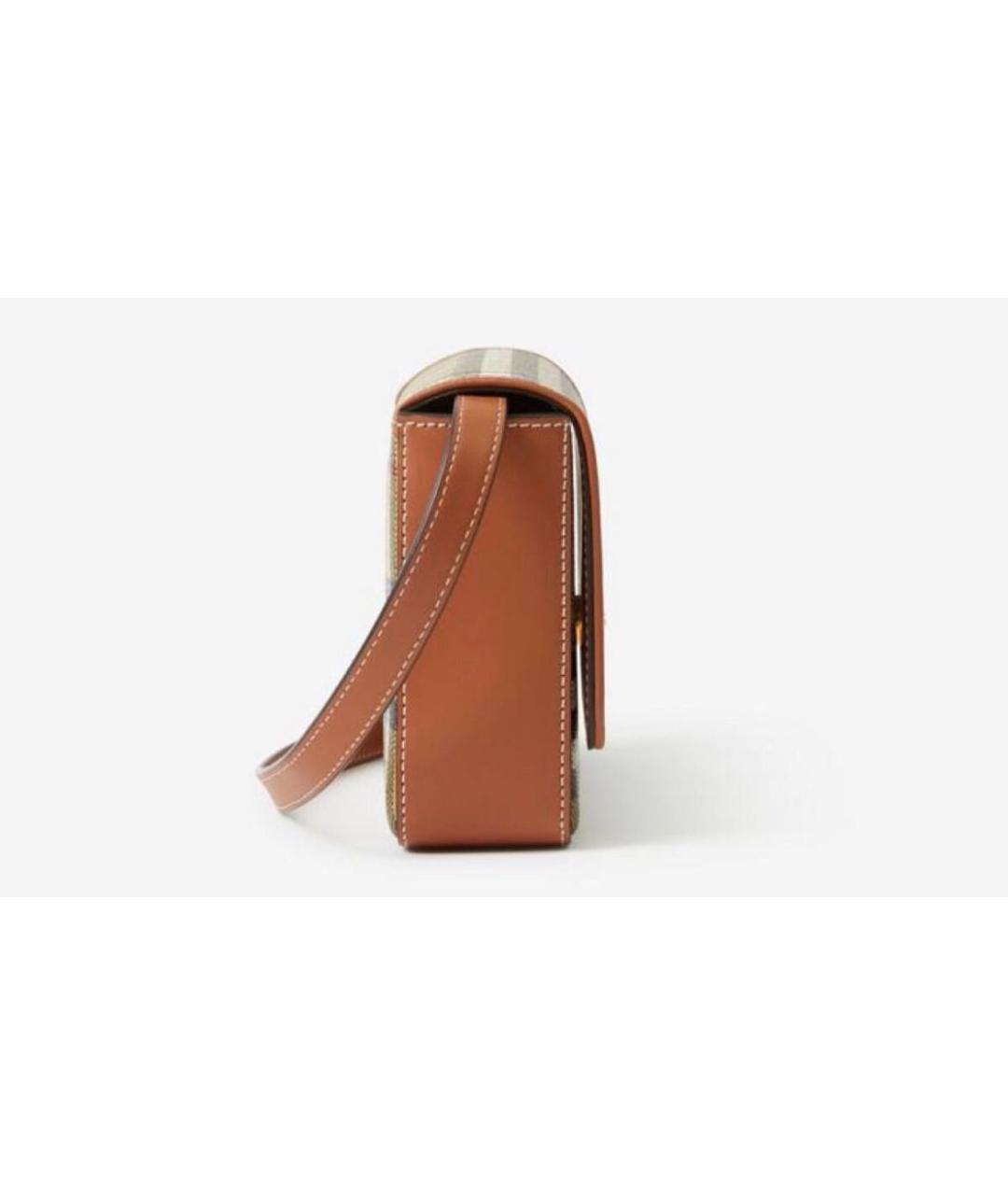 BURBERRY Бежевая кожаная сумка через плечо, фото 3