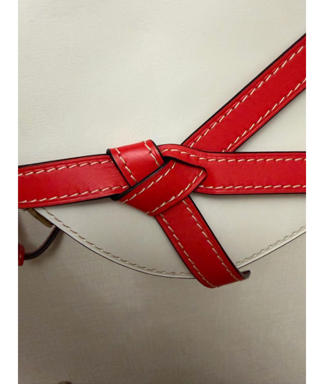 LOEWE Белая кожаная сумка через плечо, фото 4