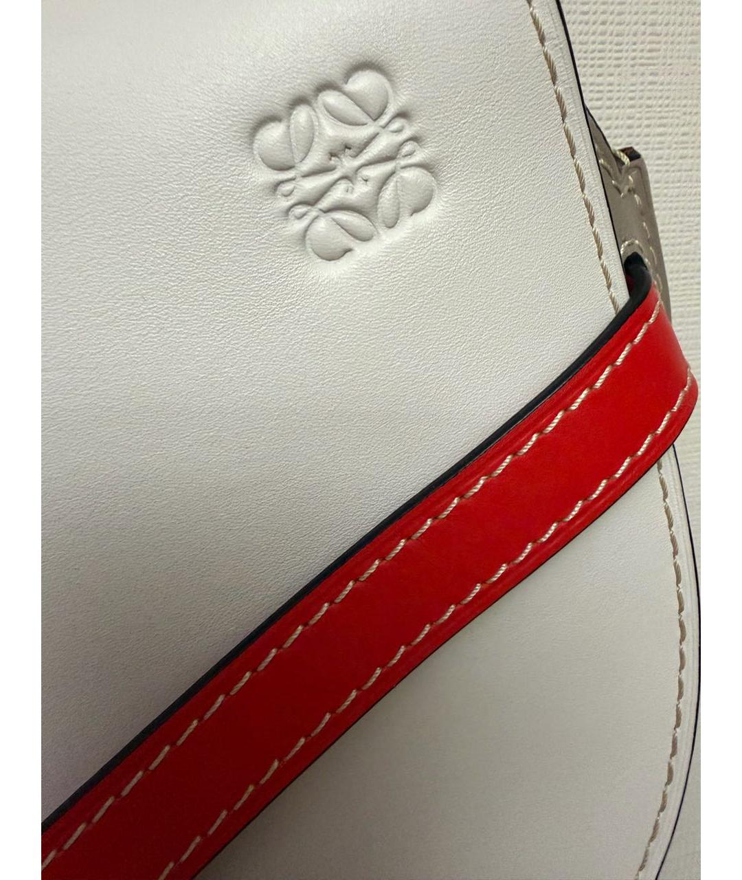 LOEWE Белая кожаная сумка через плечо, фото 3
