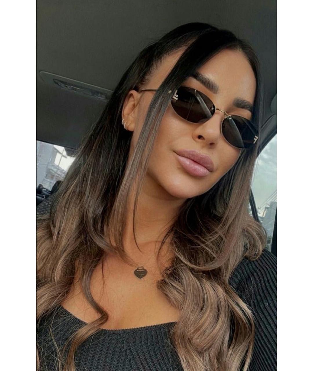 FENDI Серые металлические солнцезащитные очки, фото 2