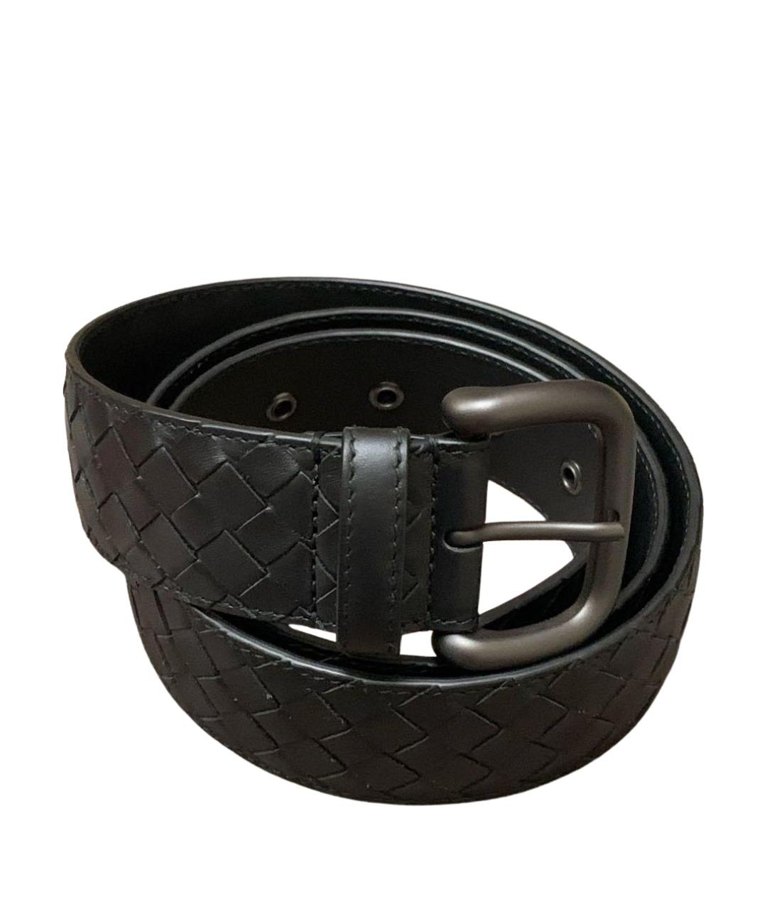 BOTTEGA VENETA Черный кожаный ремень, фото 1