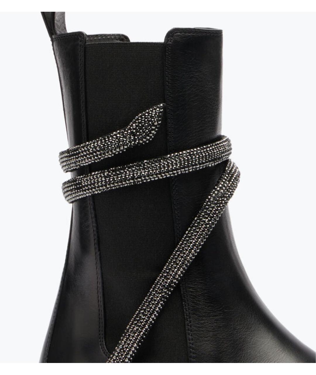 RENE CAOVILLA Черные кожаные ботинки, фото 4