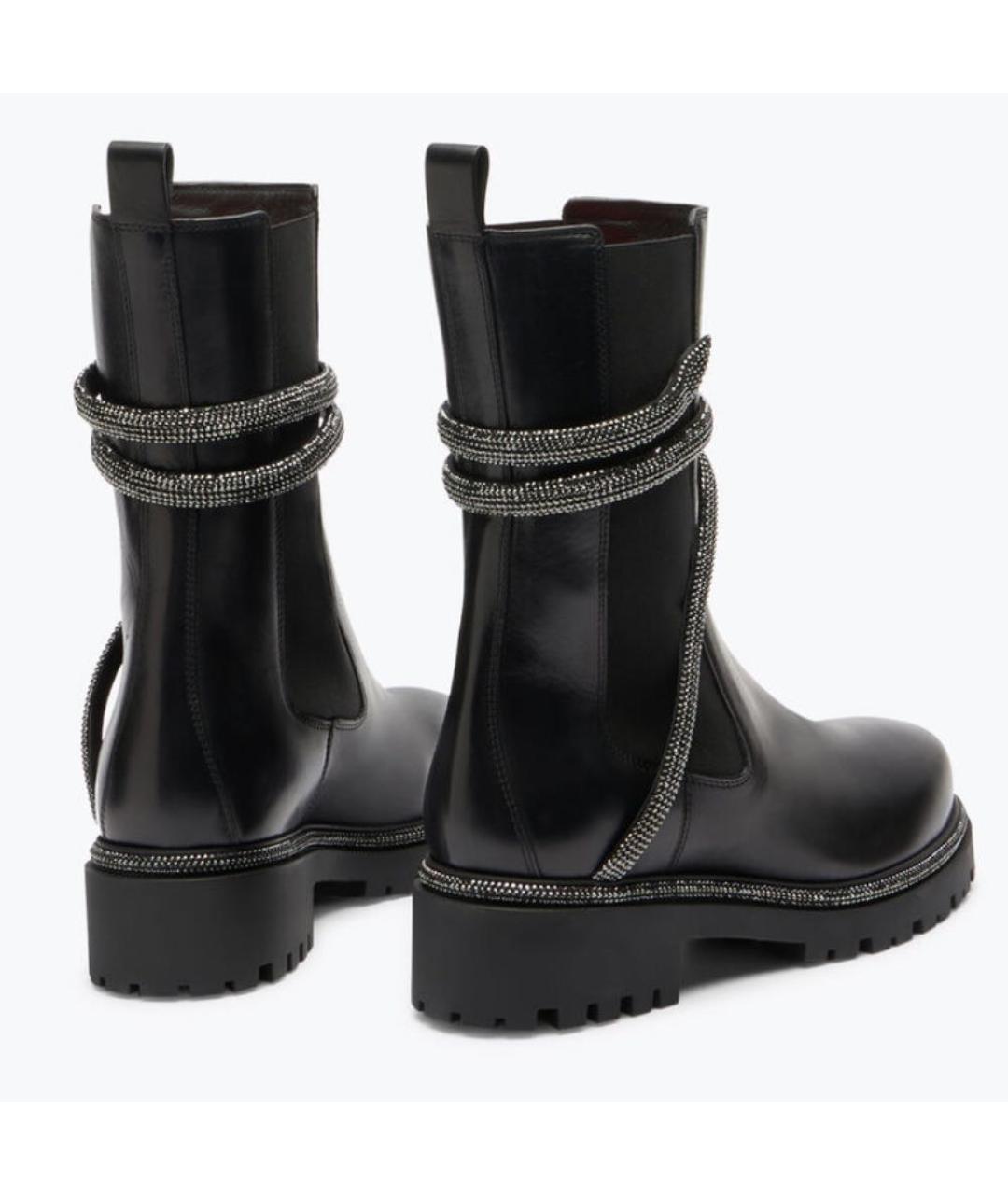 RENE CAOVILLA Черные кожаные ботинки, фото 3