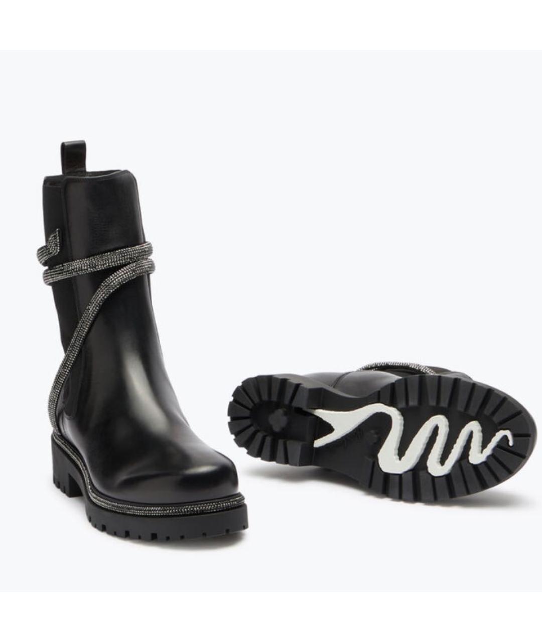 RENE CAOVILLA Черные кожаные ботинки, фото 6