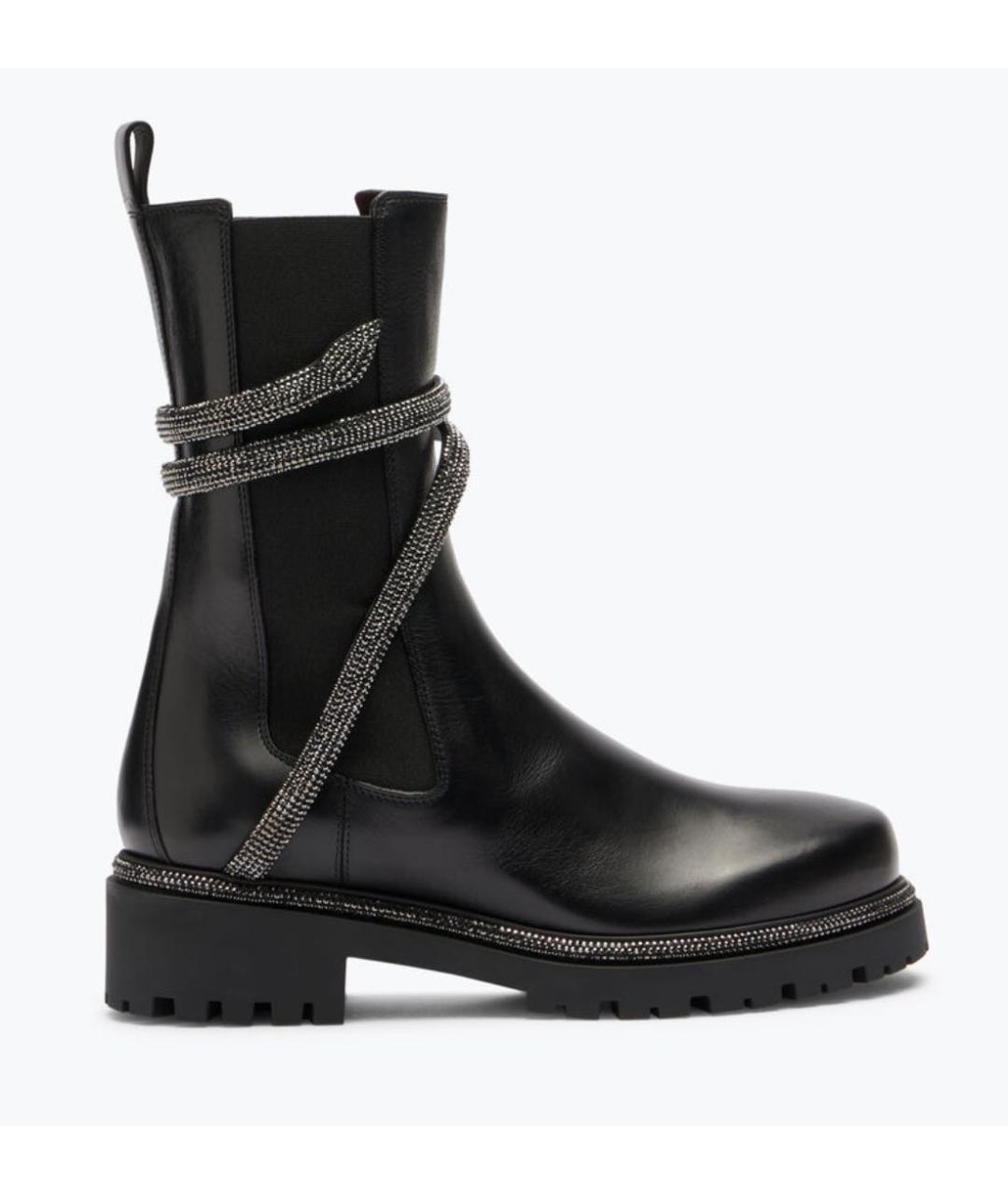 RENE CAOVILLA Черные кожаные ботинки, фото 7