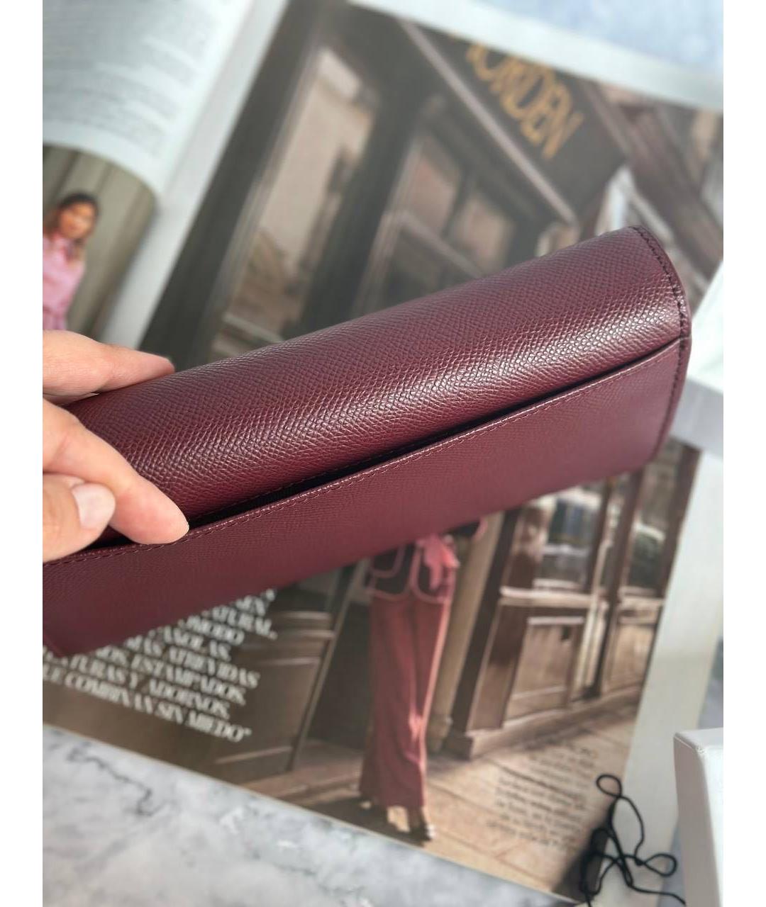 FURLA Бордовый кожаный кошелек, фото 3