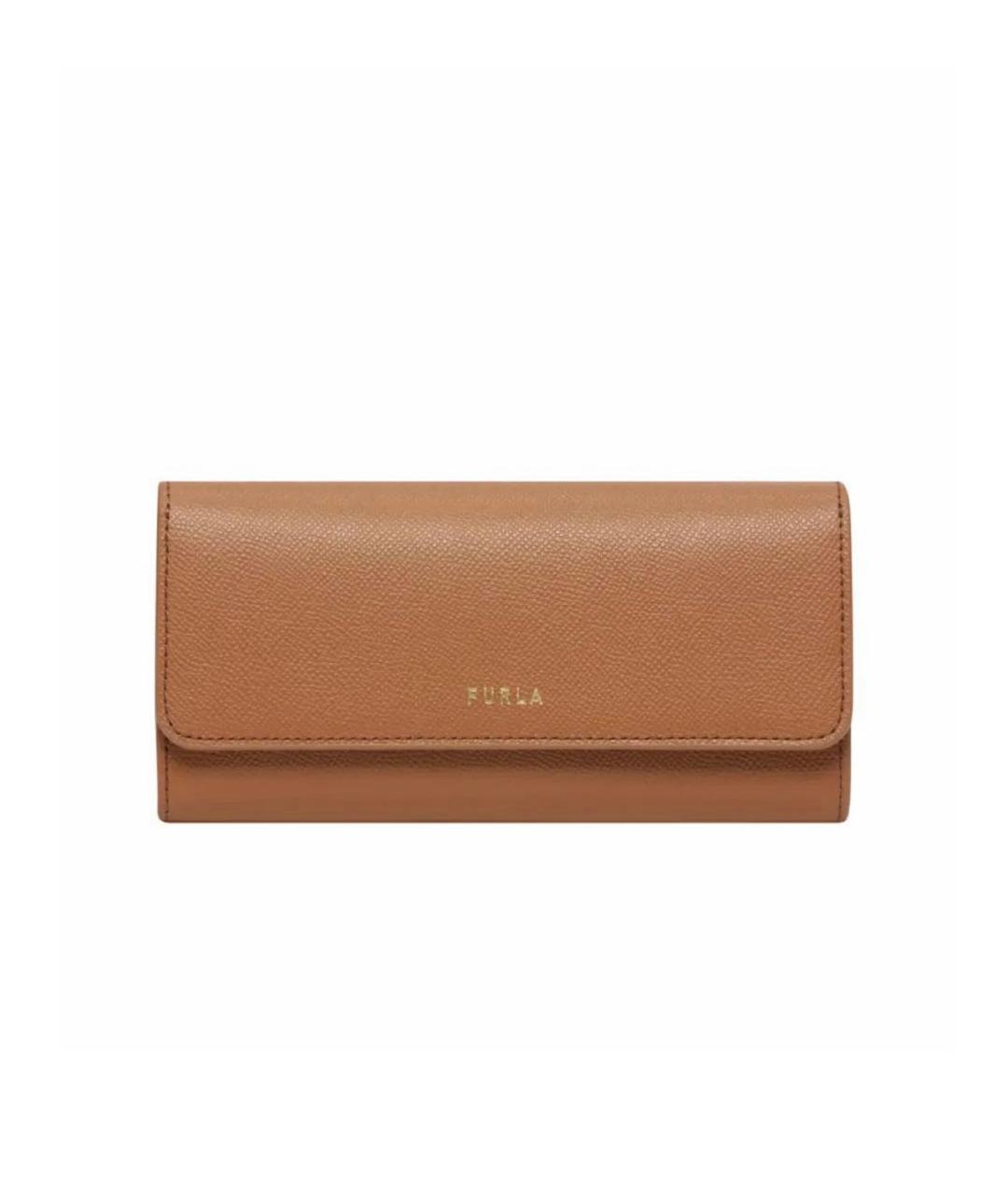 FURLA Коричневый кожаный кошелек, фото 1