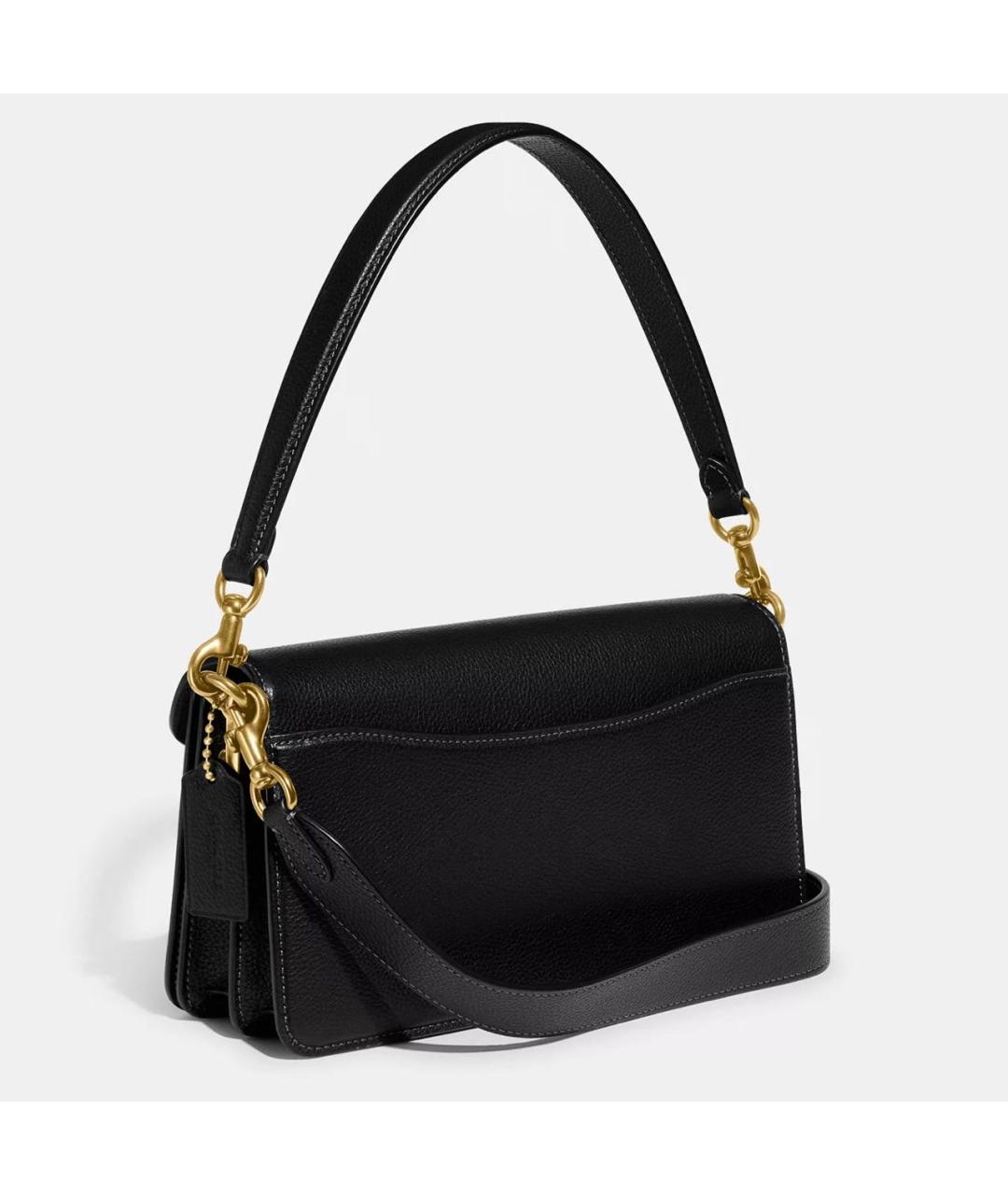 COACH Черная кожаная сумка через плечо, фото 2