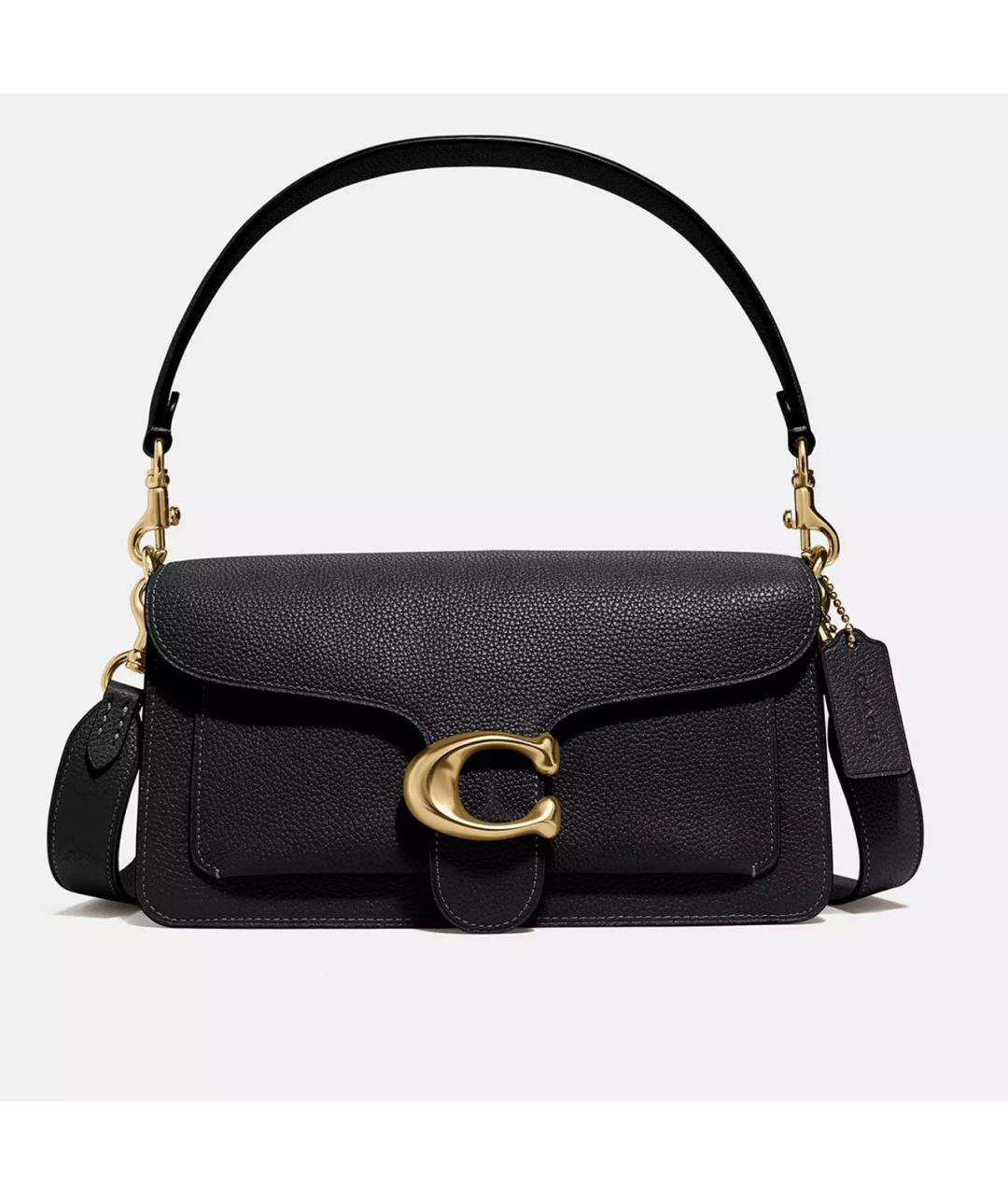 COACH Черная кожаная сумка через плечо, фото 7