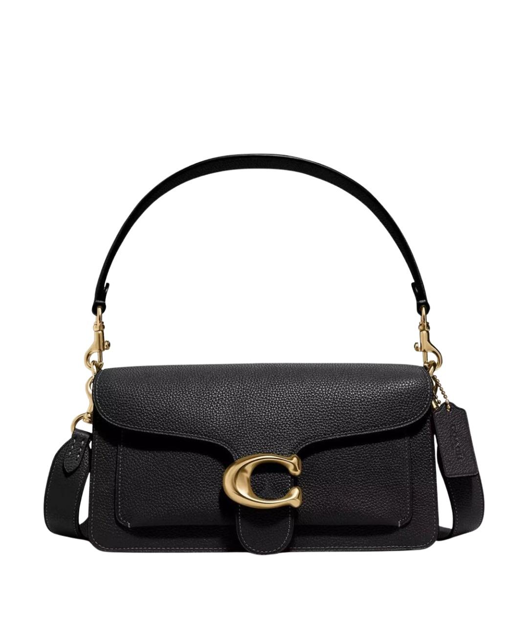 COACH Черная кожаная сумка через плечо, фото 1