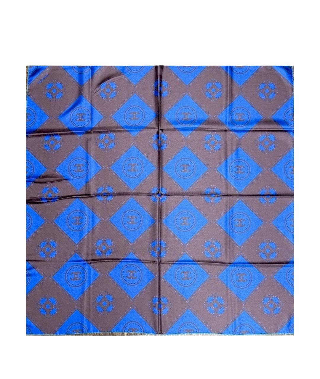 CHANEL Черный шелковый платок, фото 9