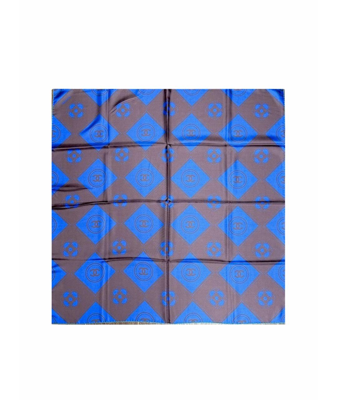 CHANEL Черный шелковый платок, фото 1