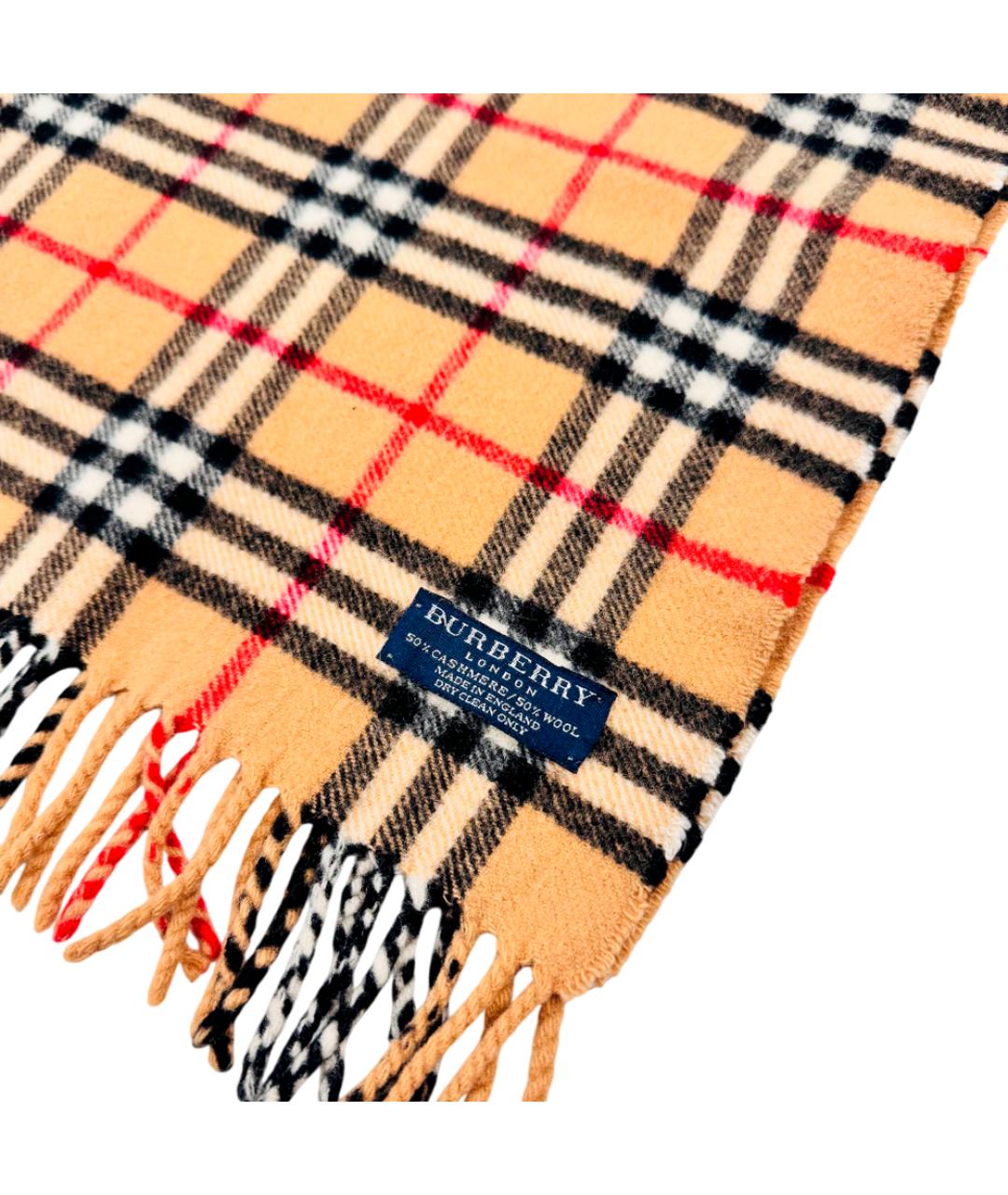 BURBERRY Бежевый кашемировый шарф, фото 5