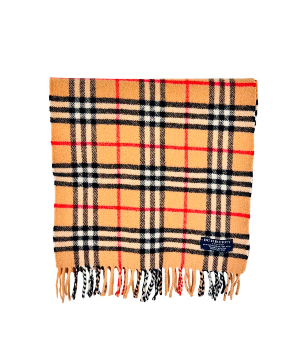 BURBERRY Бежевый кашемировый шарф, фото 1