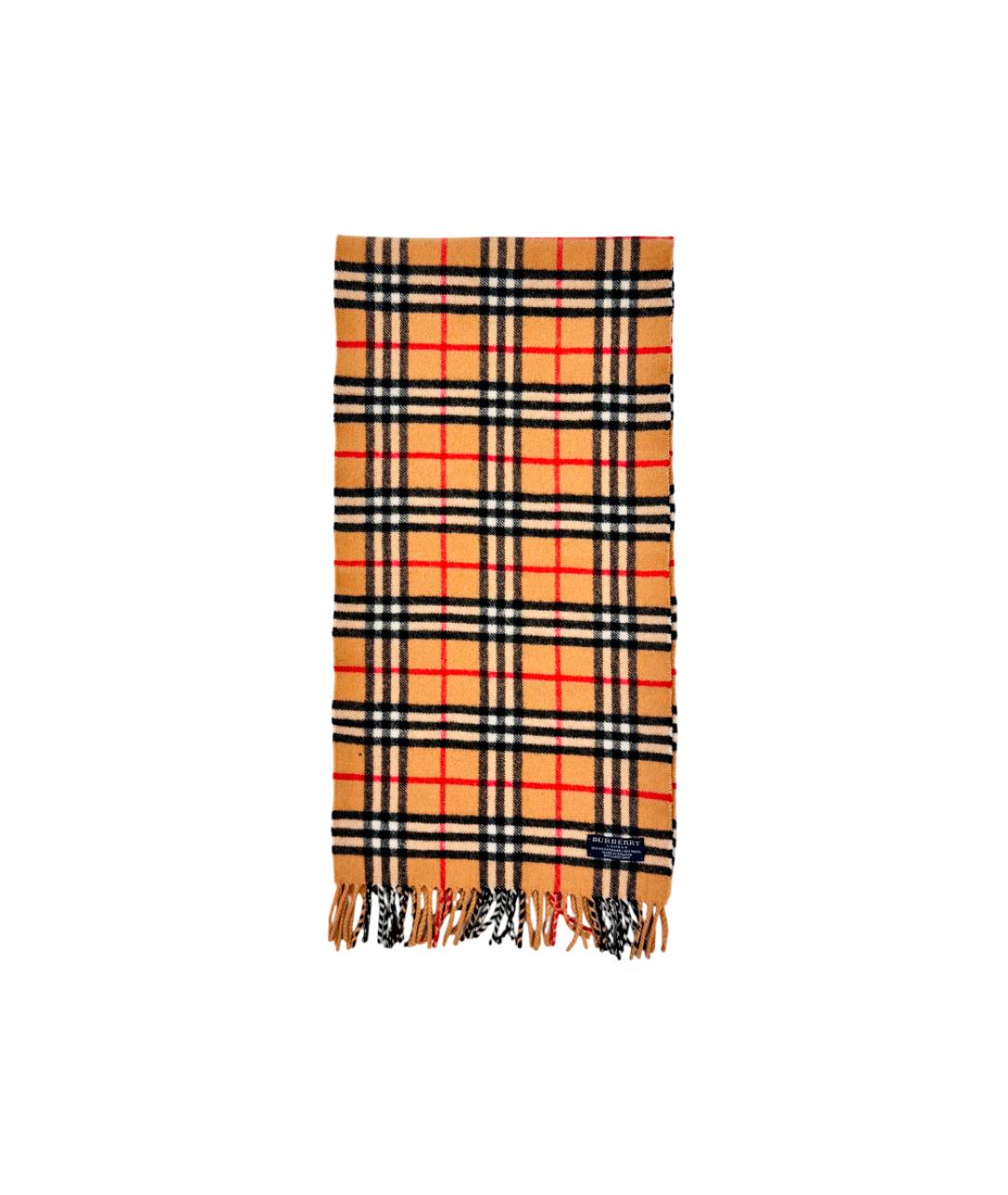 BURBERRY Бежевый кашемировый шарф, фото 4