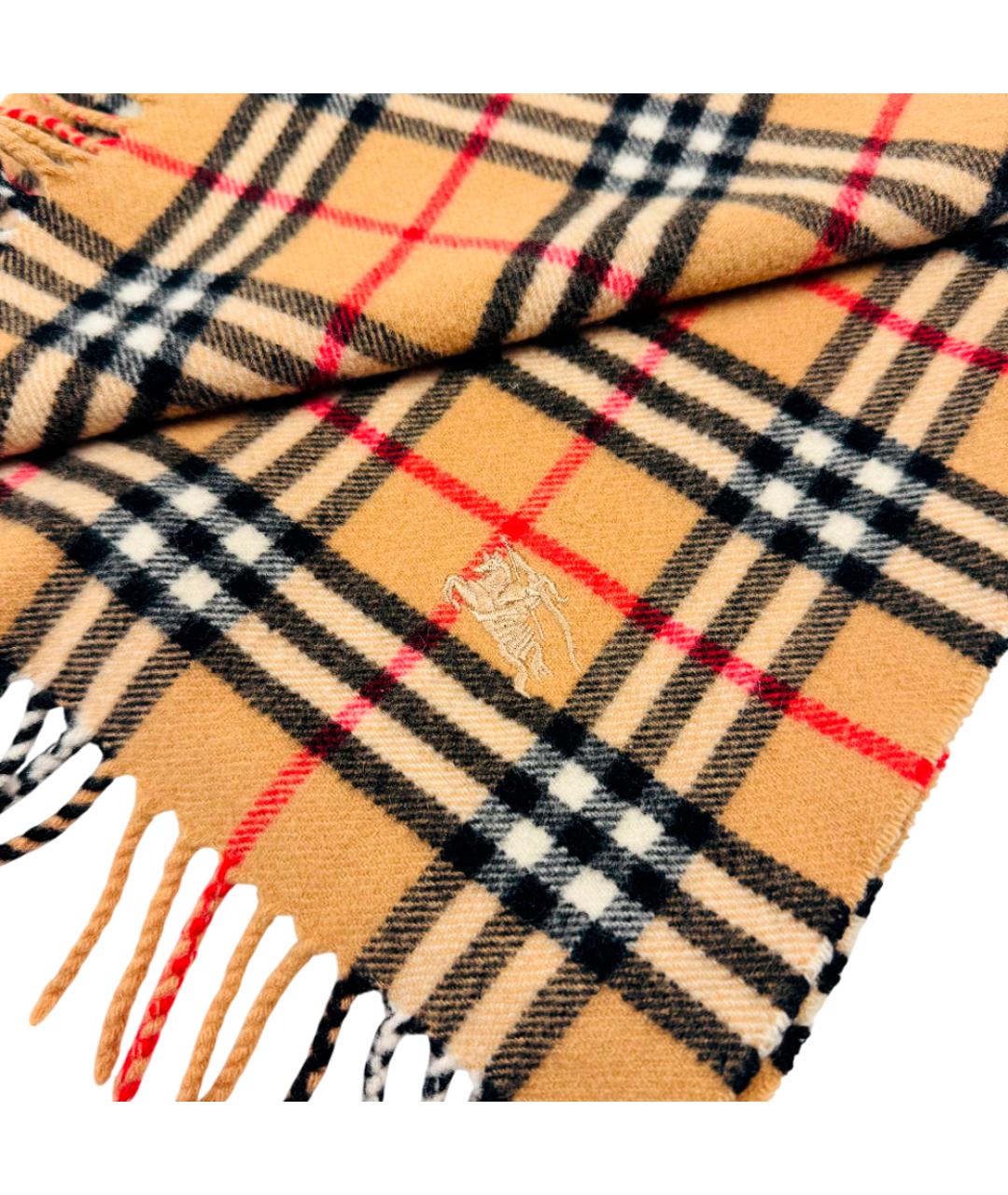 BURBERRY Бежевый кашемировый шарф, фото 3