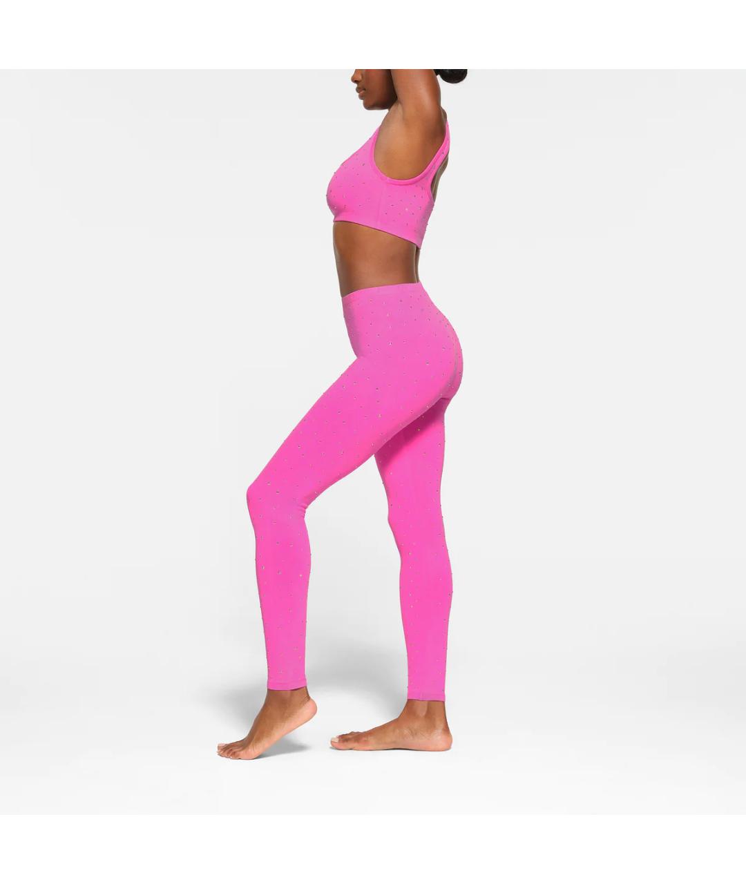 SKIMS Розовые леггинсы и велосипедки, фото 4