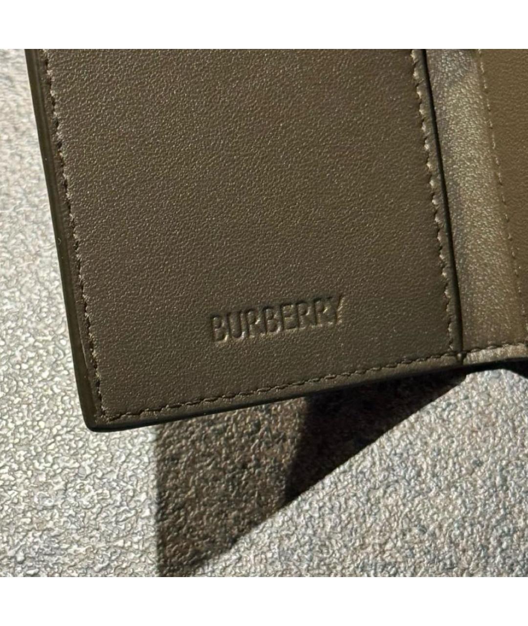 BURBERRY Коричневый кожаный кардхолдер, фото 7