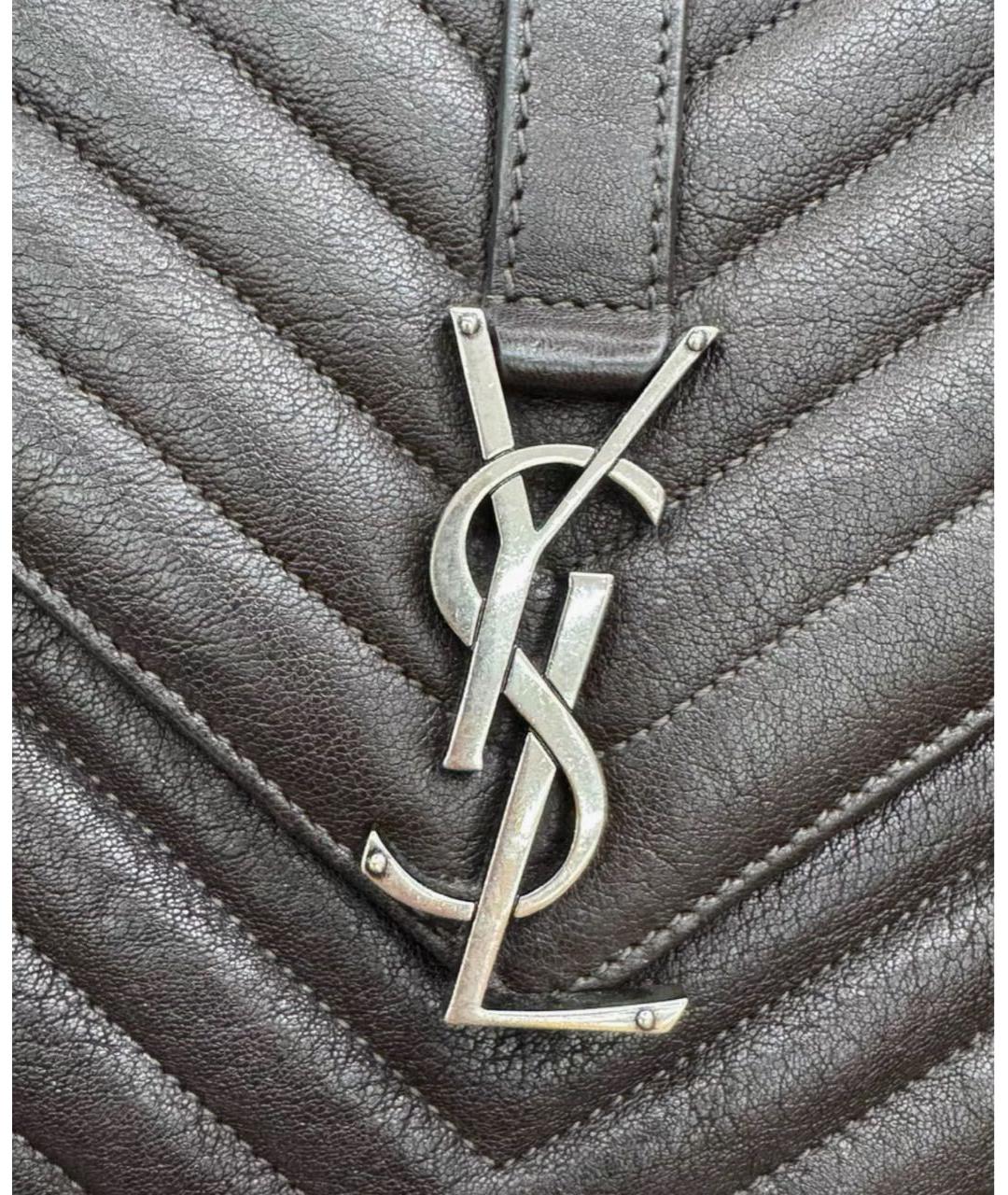 SAINT LAURENT Черная кожаная сумка через плечо, фото 4