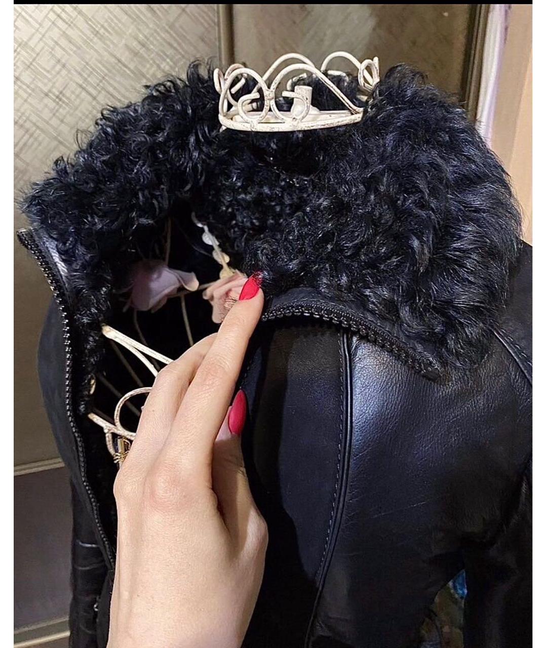 GUCCI Черная кожаная дубленка, фото 4