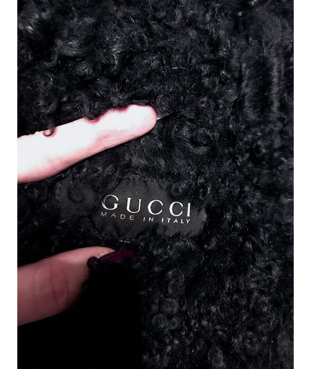 GUCCI Черная кожаная дубленка, фото 3