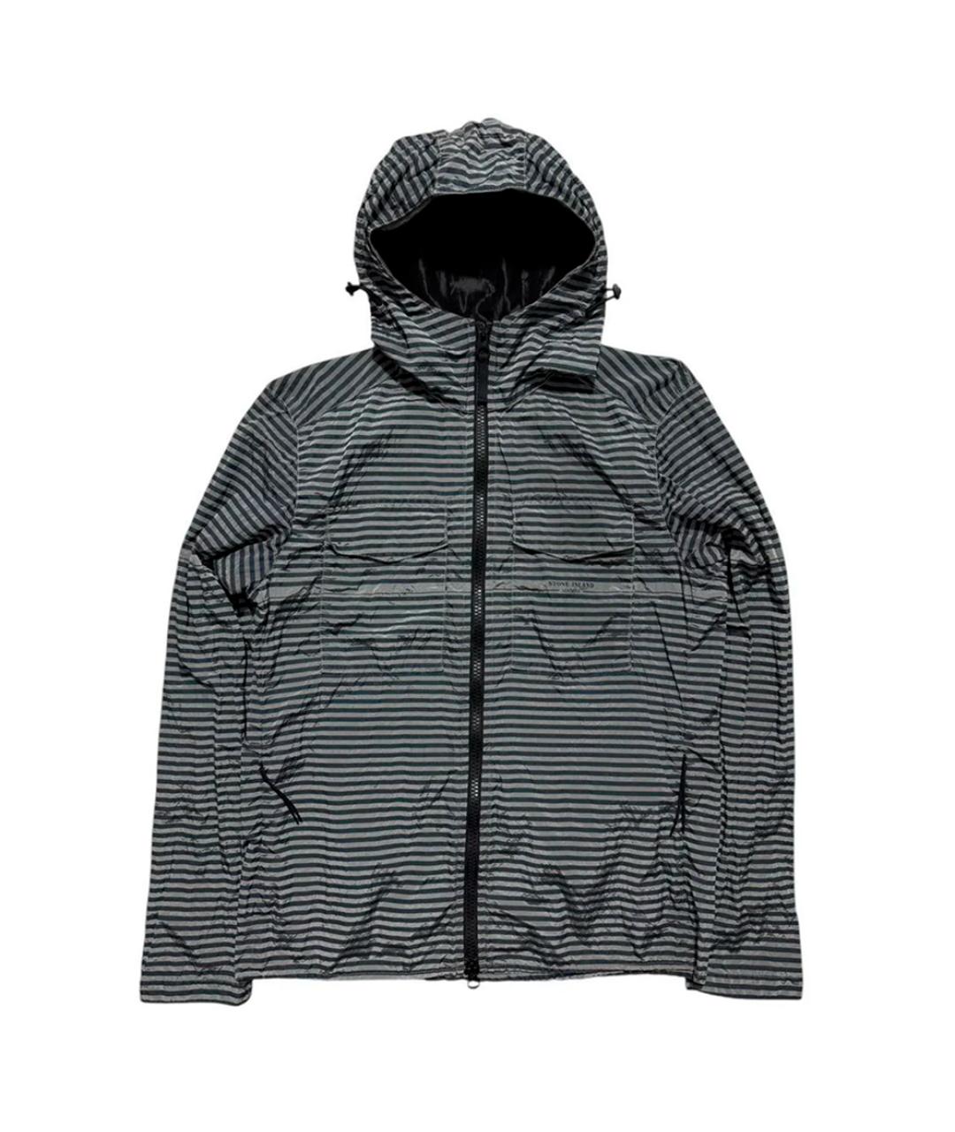 STONE ISLAND Серебряная синтетическая куртка, фото 1