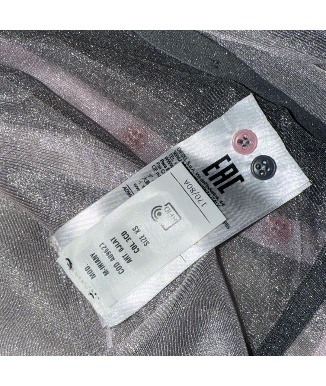 DIESEL Серая полиэстеровая рубашка, фото 5