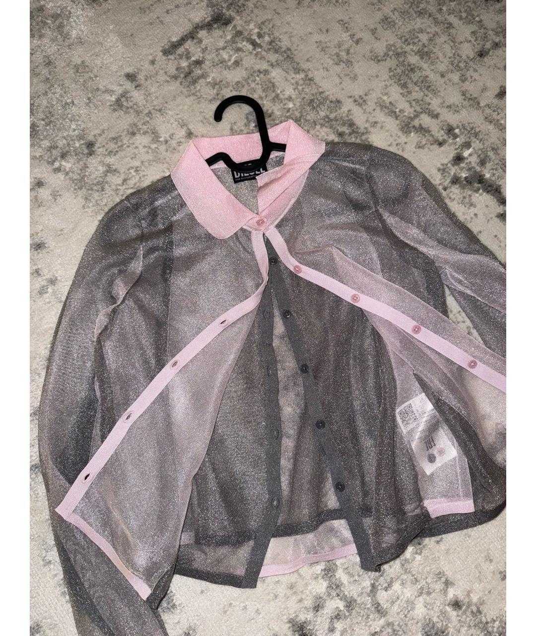 DIESEL Серая полиэстеровая рубашка, фото 4