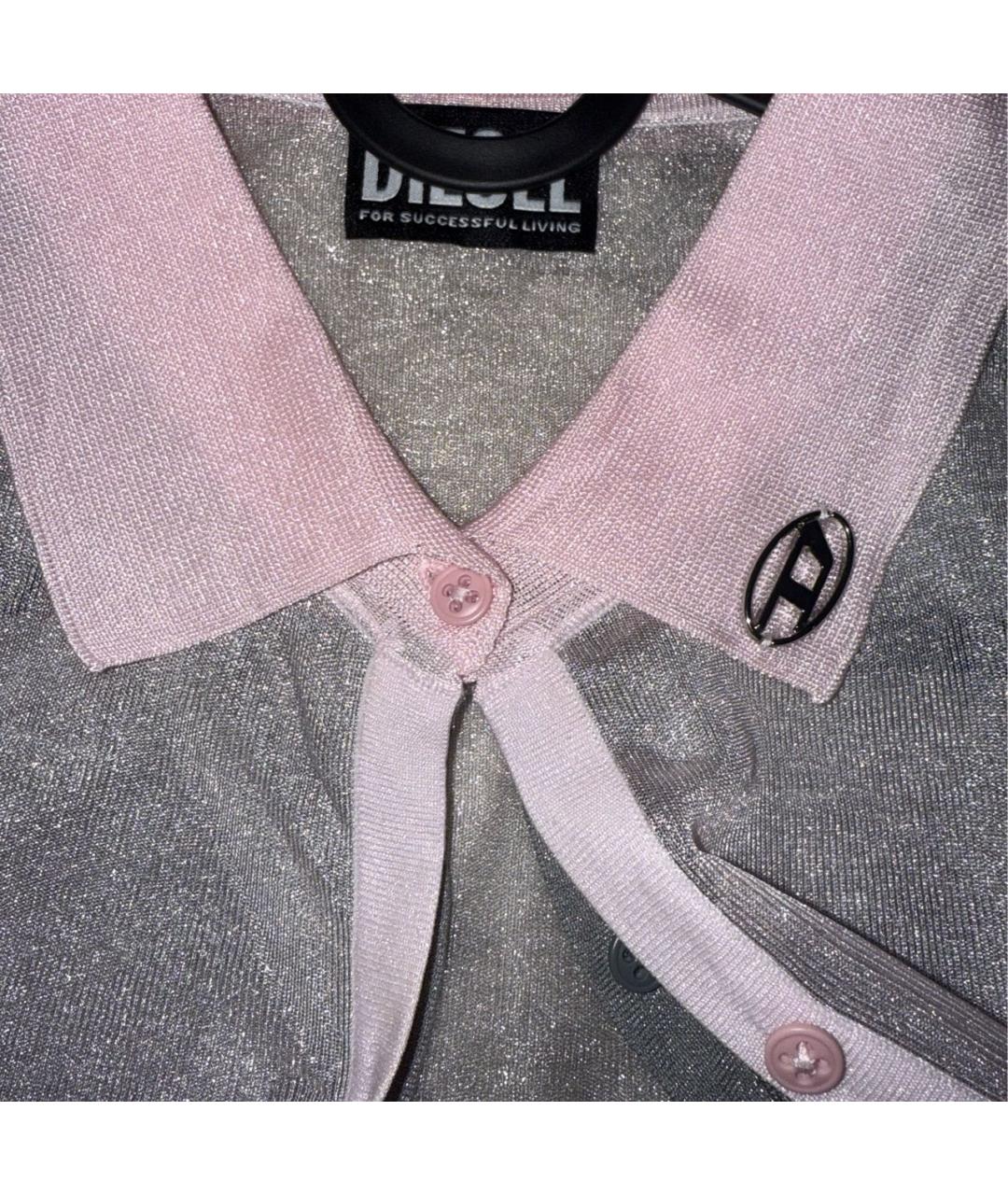DIESEL Серая полиэстеровая рубашка, фото 7
