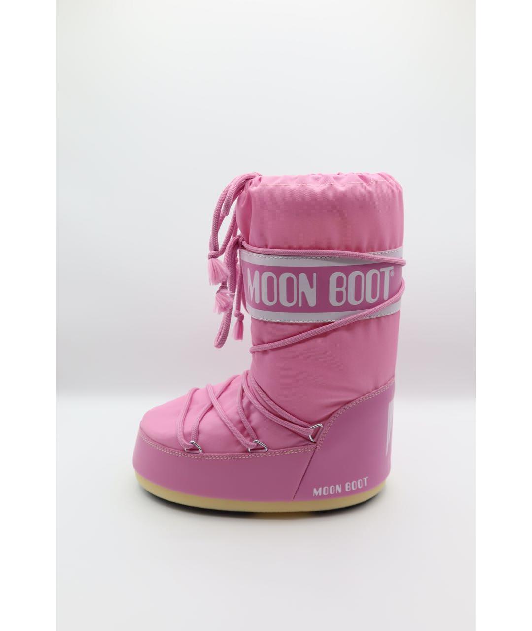 MOON BOOT Розовые синтетические ботинки, фото 7