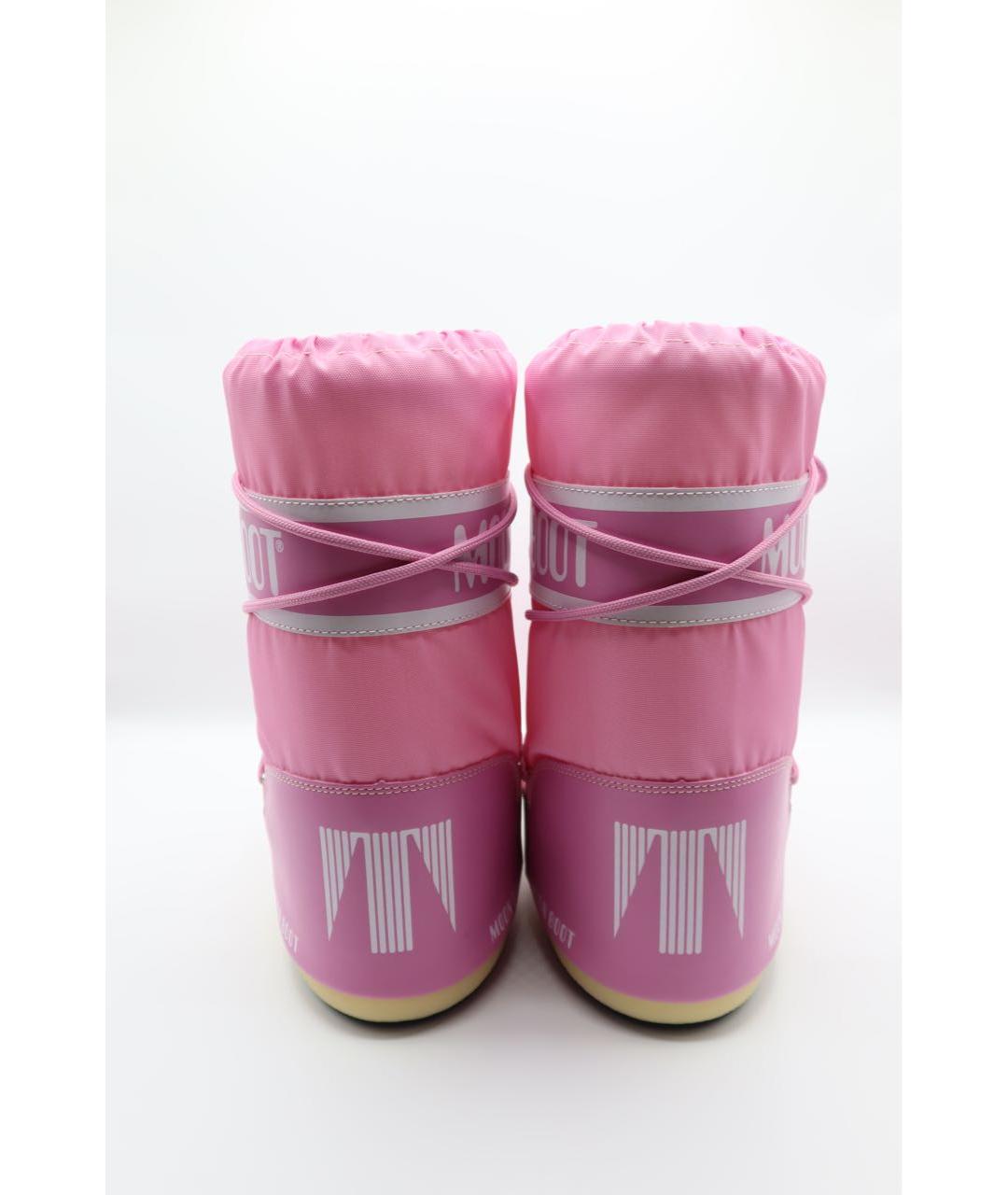 MOON BOOT Розовые синтетические ботинки, фото 4