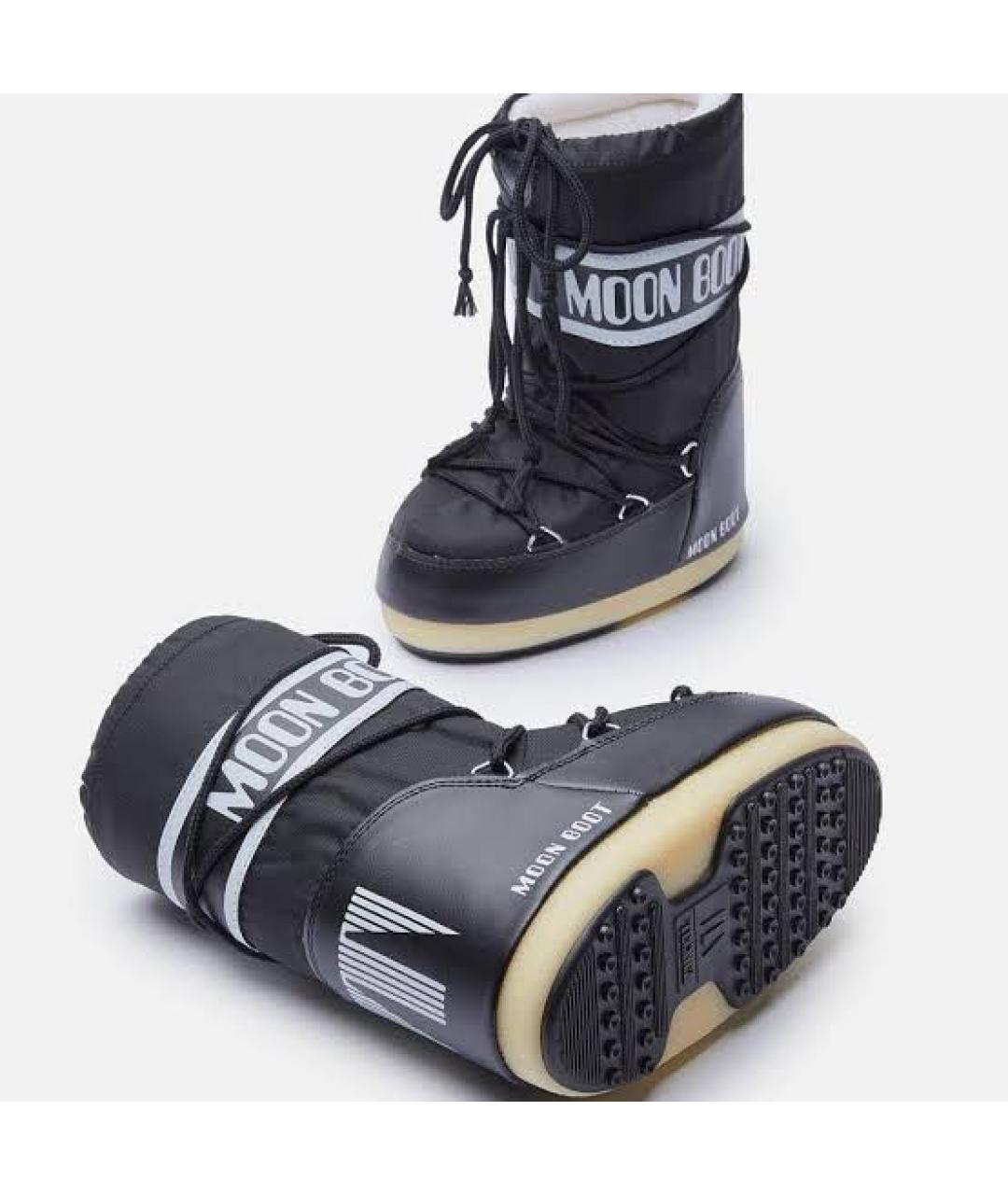 MOON BOOT Черные синтетические сапоги, фото 4